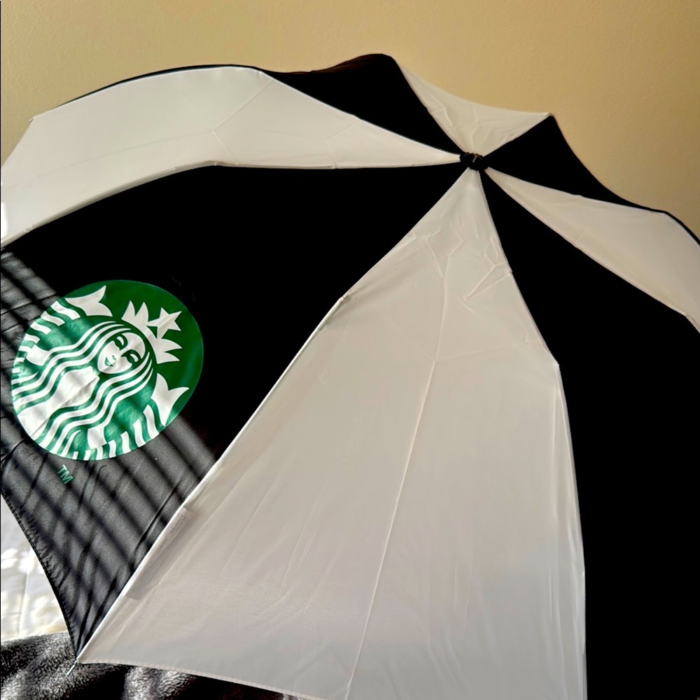 Starbucks Black and White Umbrella